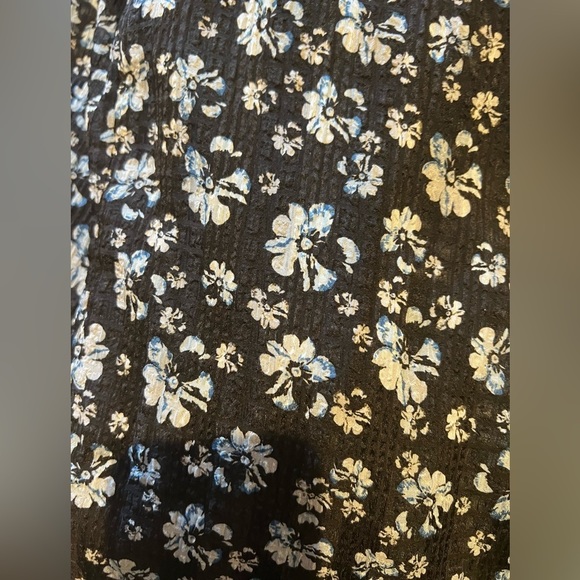 Commense Women’s Medium Navy‎ Blue Floral Sleeveless MIDI Dress Tie Strap NWT - Picture 12 of 13